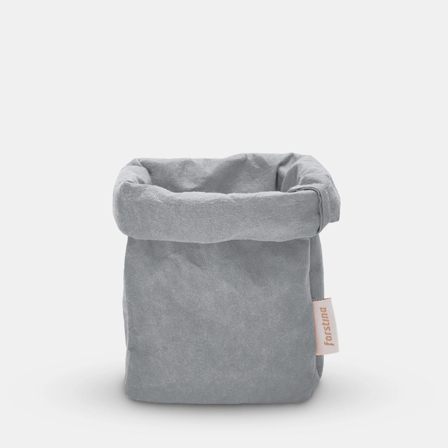 forstina small washable paper bag with gray (stone) color white background.
